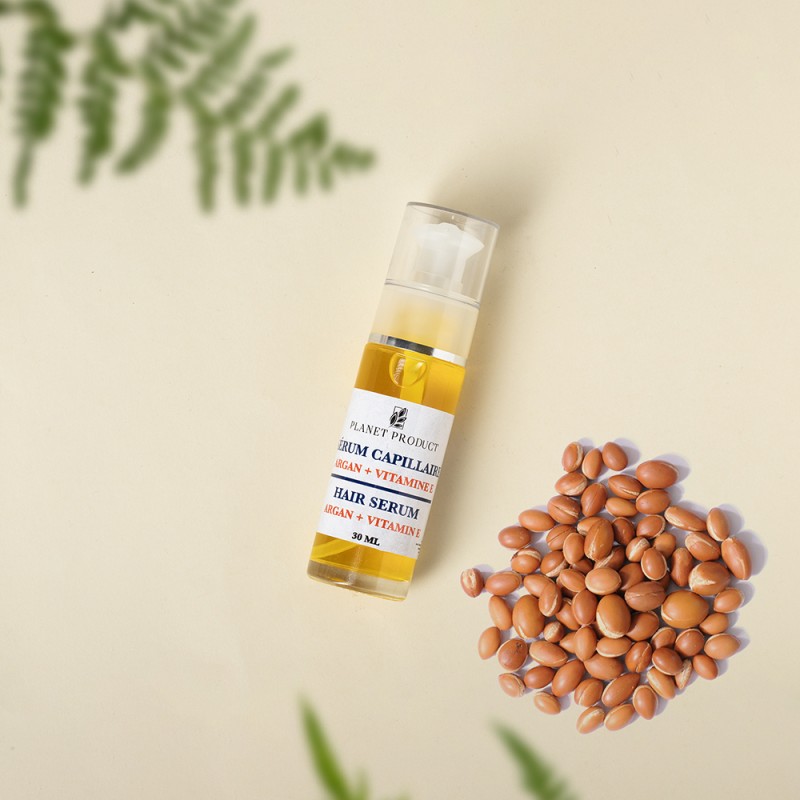 Sérum capillaire à l'huile d'argan et vitamine E